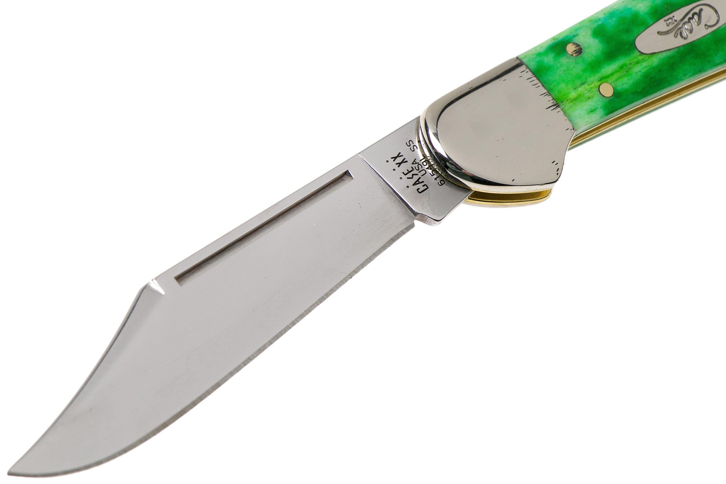 Case Copperlock Brilliant Green Bone Smooth 52823 61549L SS Pocket