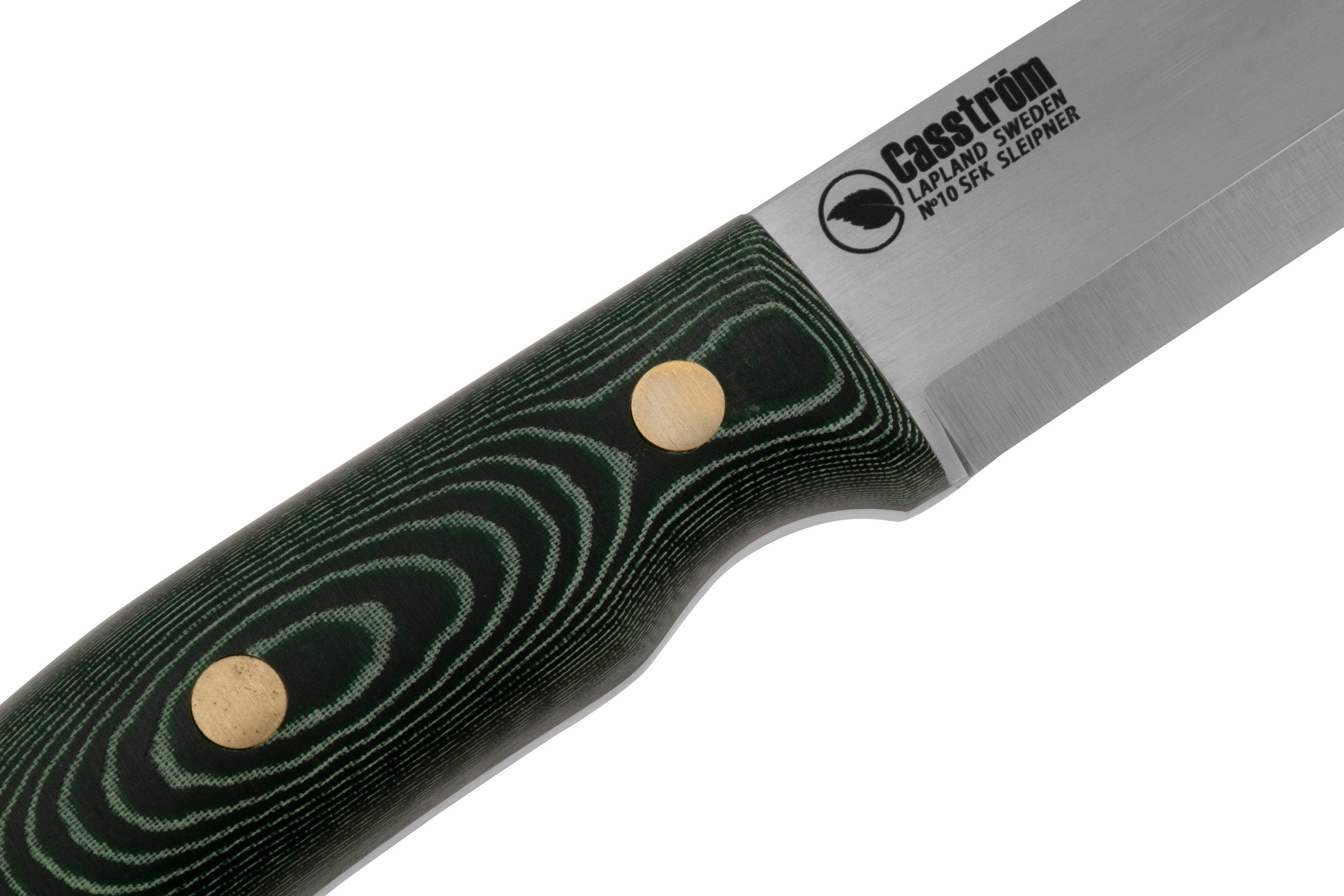 Casström No 10 Swedish Forest Knife Scandi 14103 Sleipner Green