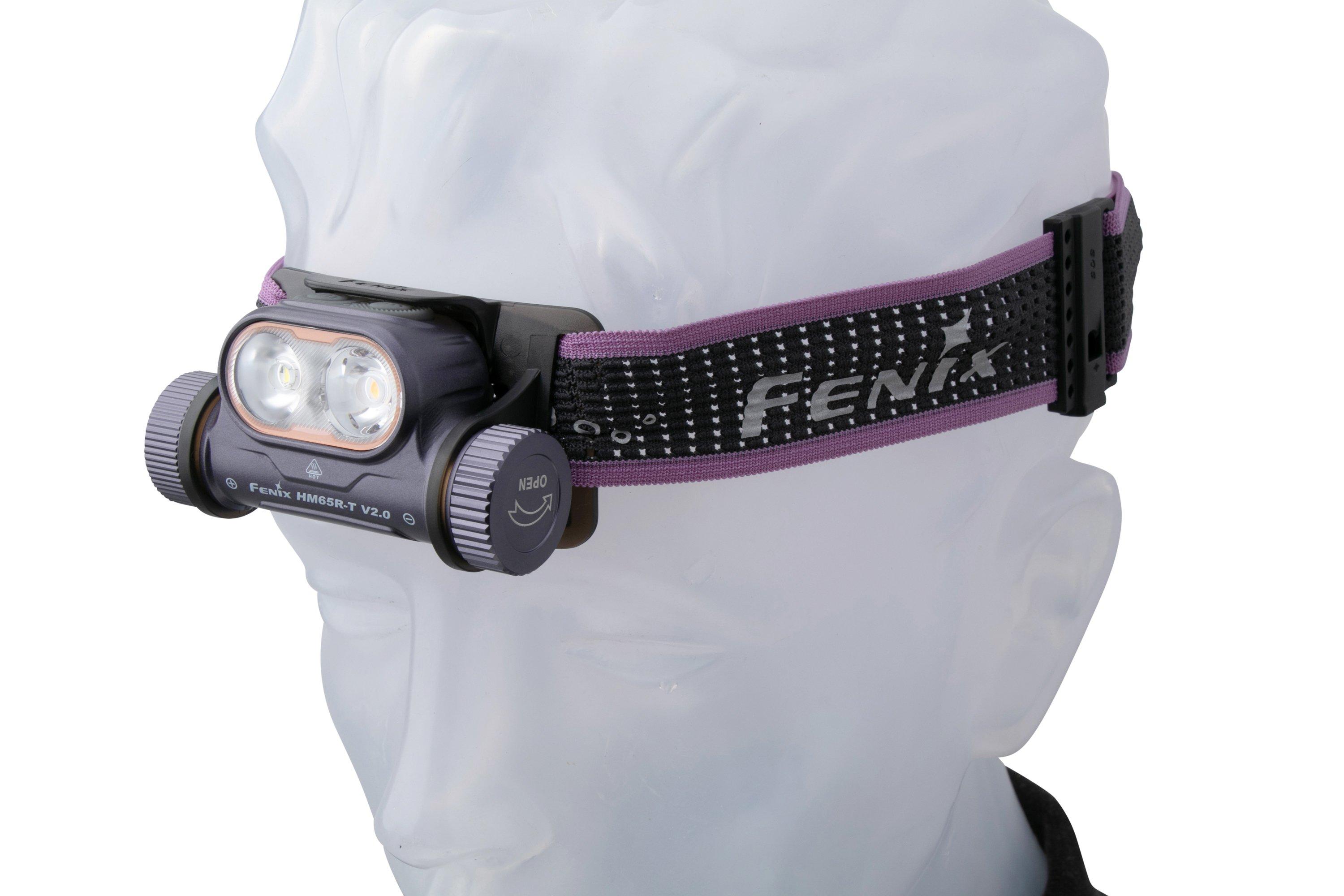 Fenix Hm R T V Dark Purple Rechargeable Head Torch Lumens