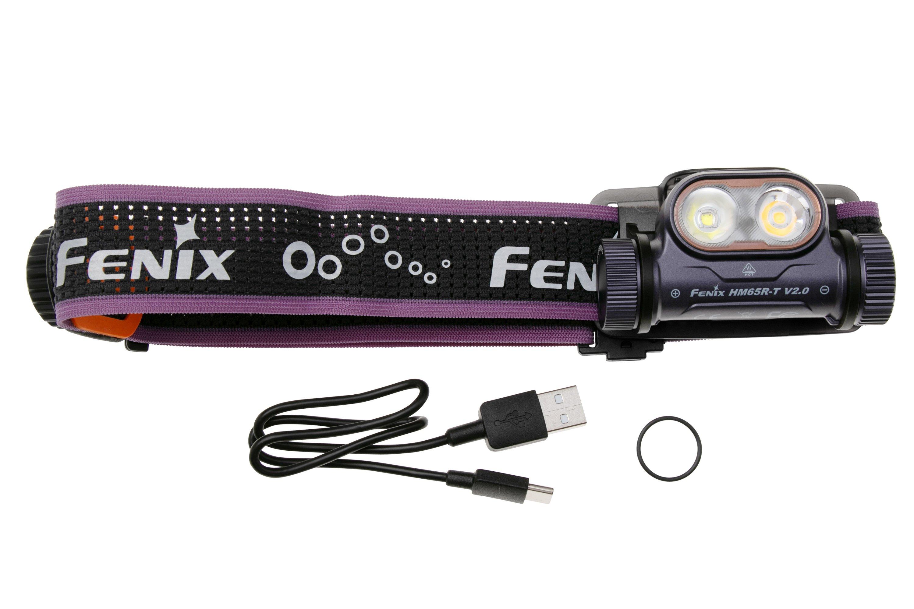 Fenix Hm R T V Dark Purple Rechargeable Head Torch Lumens