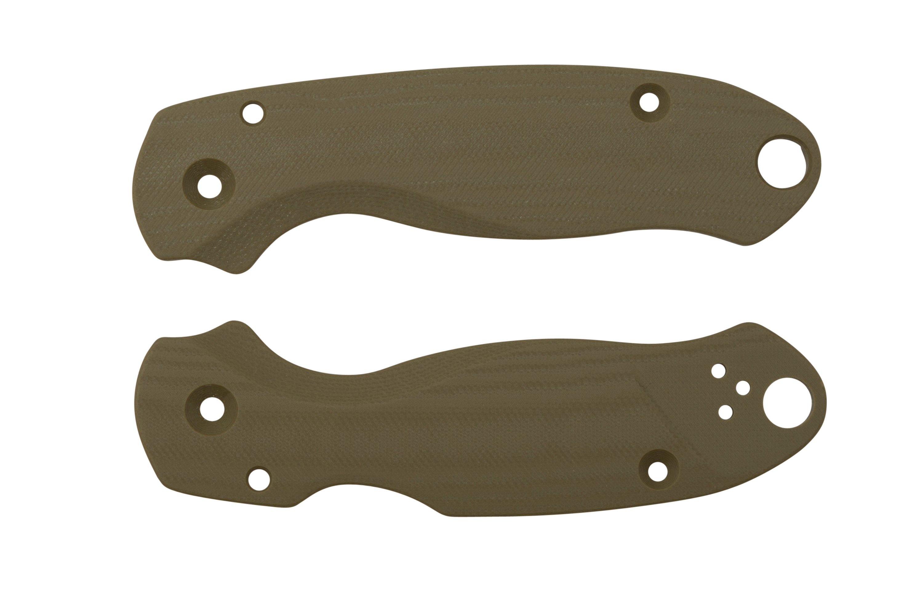 Flytanium Spyderco Para 3 Scales Lotus OD Green G10 Plaquettes De