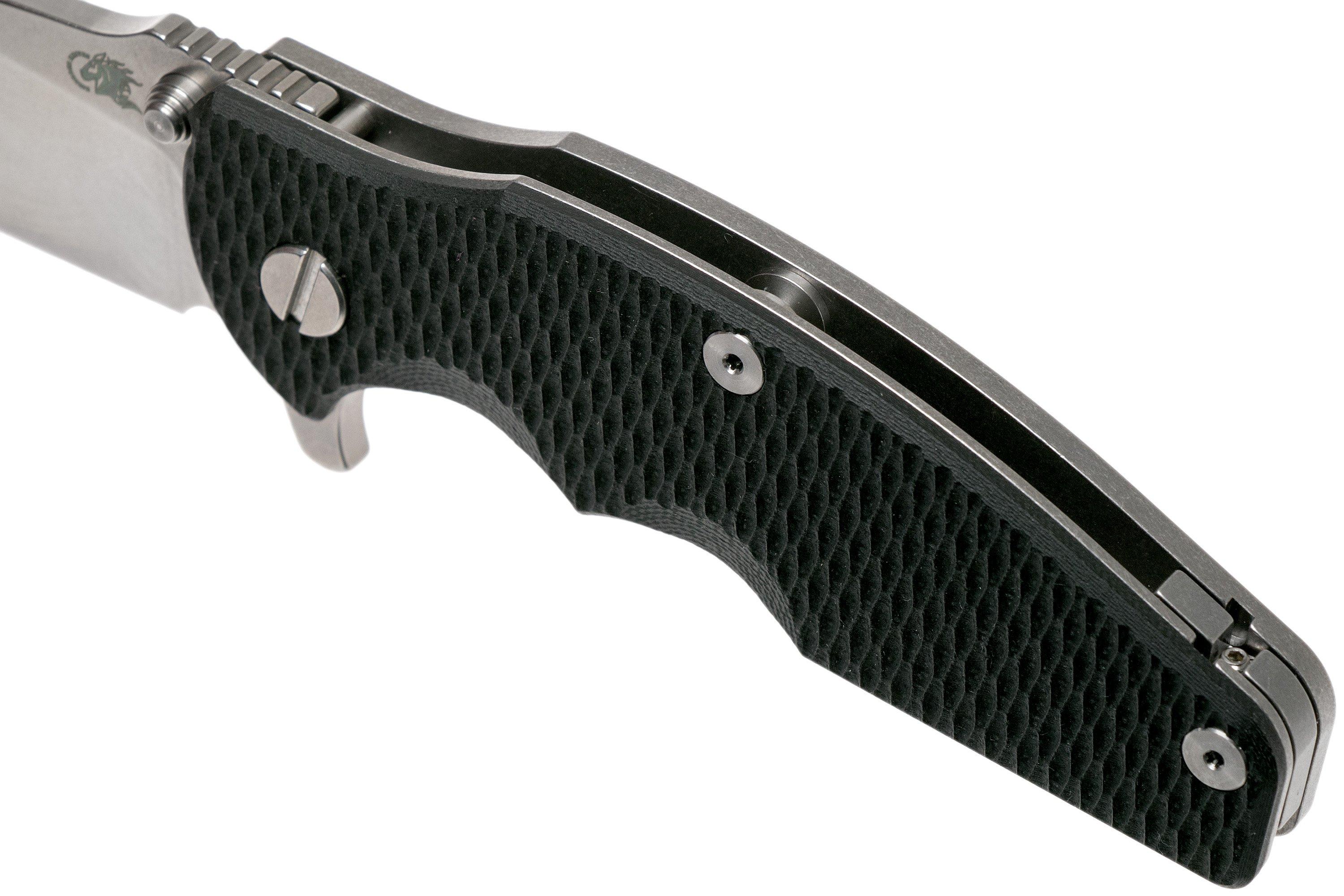 Rick Hinderer Jurassic Slicer Black G10 CPM 20CV Pocket Knife