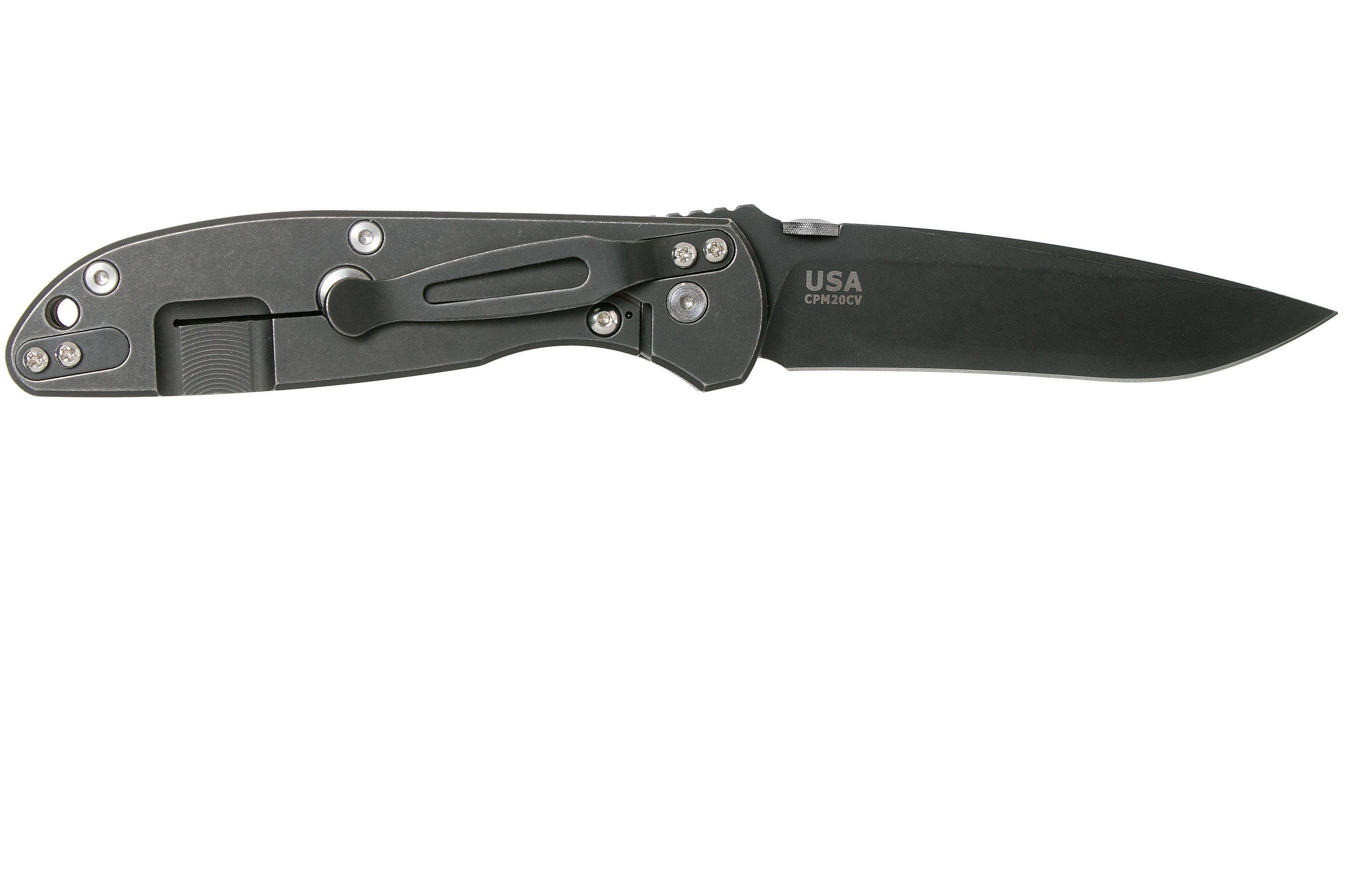 Rick Hinderer Firetac Recurve Dlc Battle Black Black G Pocket Knife