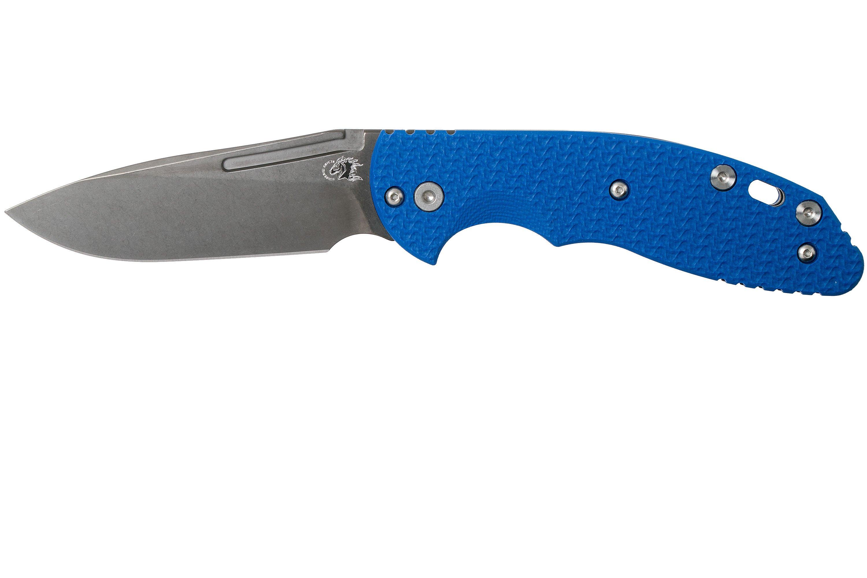 Rick Hinderer Xm Slippy Slicer Cv Black Dlc Blue G Slipjoint