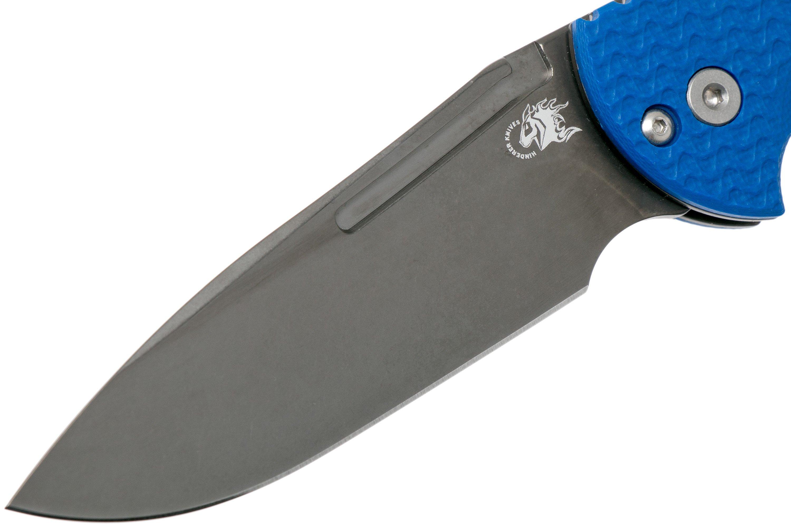 Rick Hinderer Xm Slippy Slicer Cv Black Dlc Blue G Slipjoint