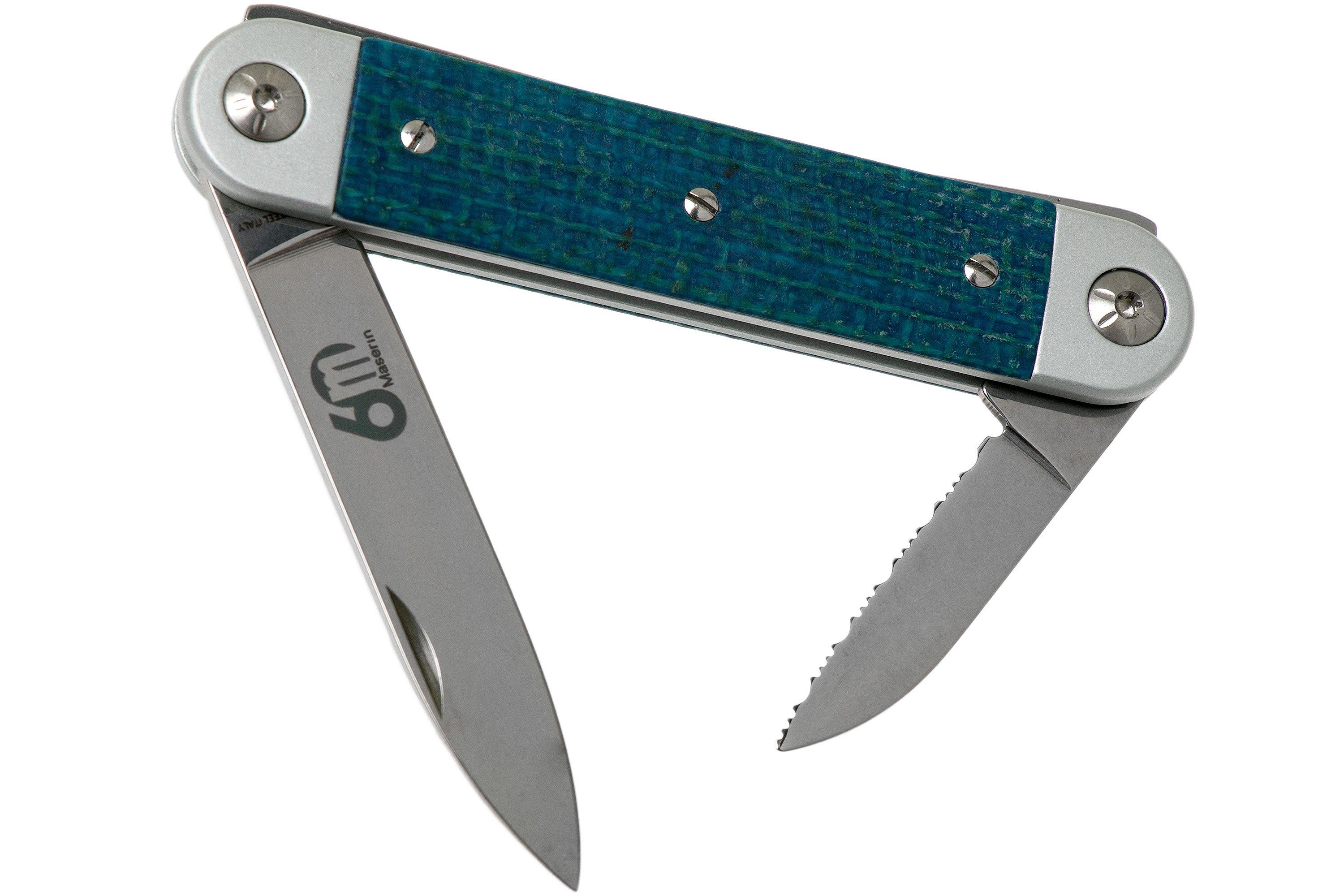 Maserin 60 Knife Sessantesimo 195 MCB Blue Micarta Pocket Knife