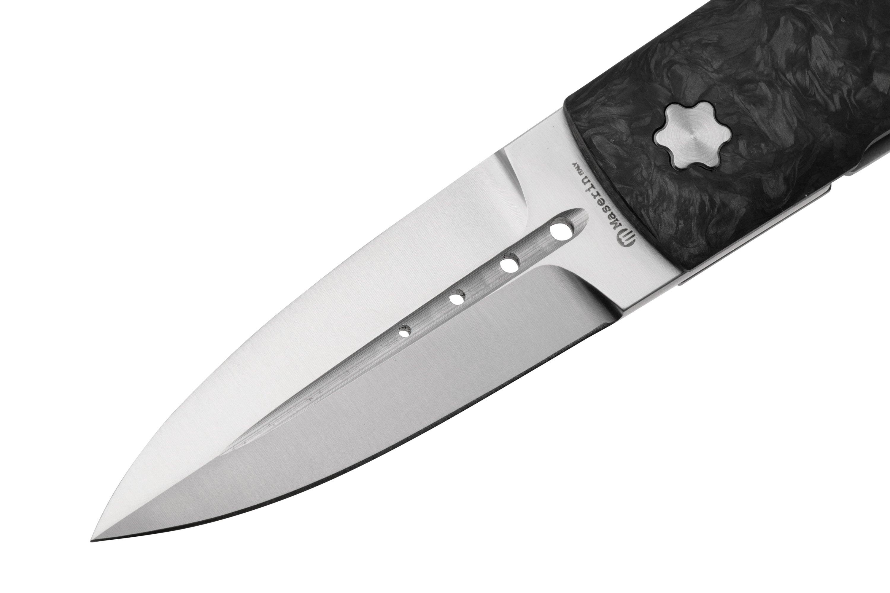 Maserin Daga N Elmax Black Fatcarbon Coltello Da Tasca Design