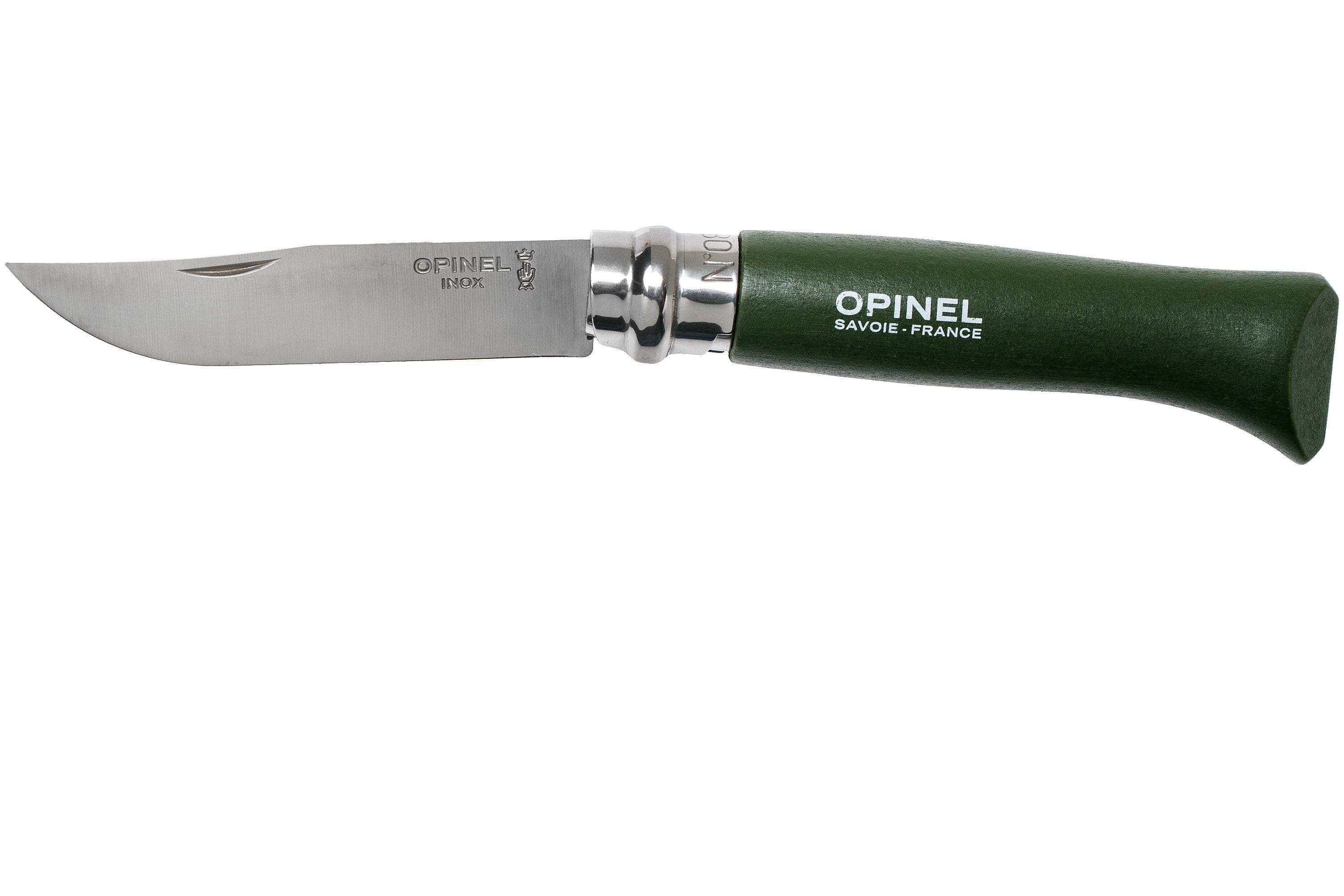 Opinel No 08RV Kaki Couteau De Poche Acier Inoxydable Lame 8 5 Cm