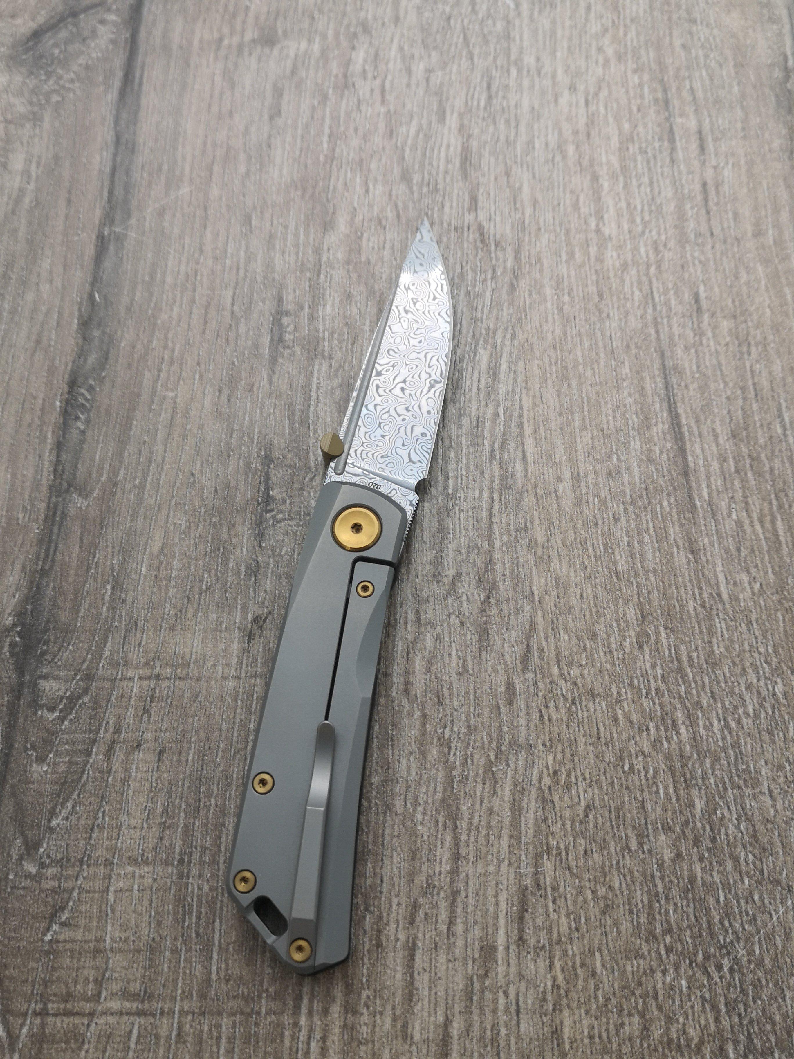 Real Steel Luna Boost Premium Damascus Dark Brown Micarta