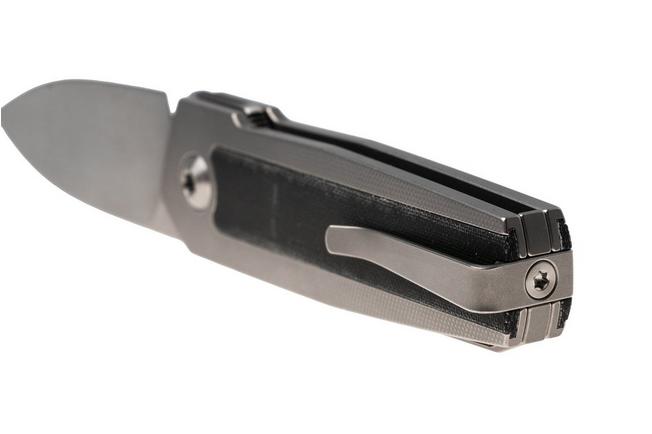 Afbeelding voor Ansø of Denmark ARN Flipper AD-ARN-DA-BL Damasteel, Titanium, Black Micarta Inlay, zakmes Jens Ansø design