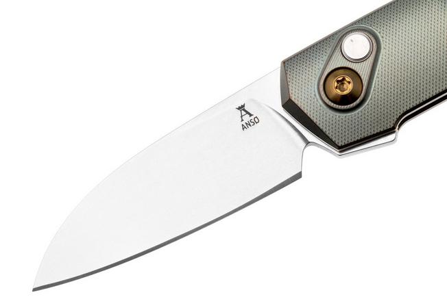 Bild für Ansø of Denmark Aros 2.0, ARO-CUP-AMB-BRZ, Stonewashed RWL34, Cuprum Titanium, Amber Hardware, Bronze Backspacer, Taschenmesser, Jens Ansø Design
