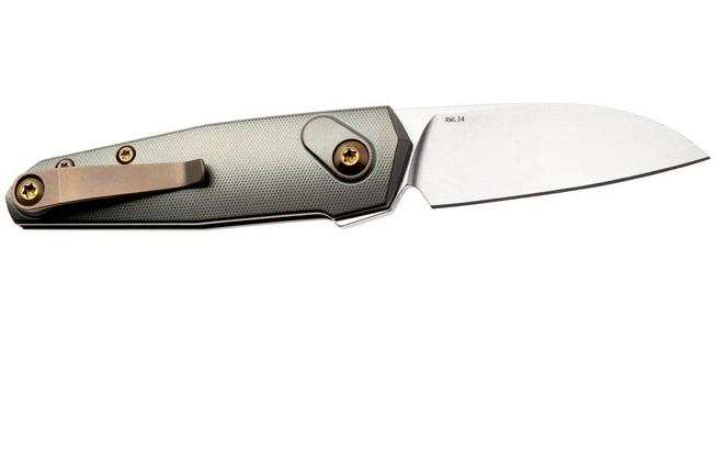 Bild für Ansø of Denmark Aros 2.0, ARO-CUP-AMB-TI, Stonewashed RWL34, Cuprum Titanium, Amber Hardware, Titanium Backspacer, Taschenmesser, Jens Ansø Design