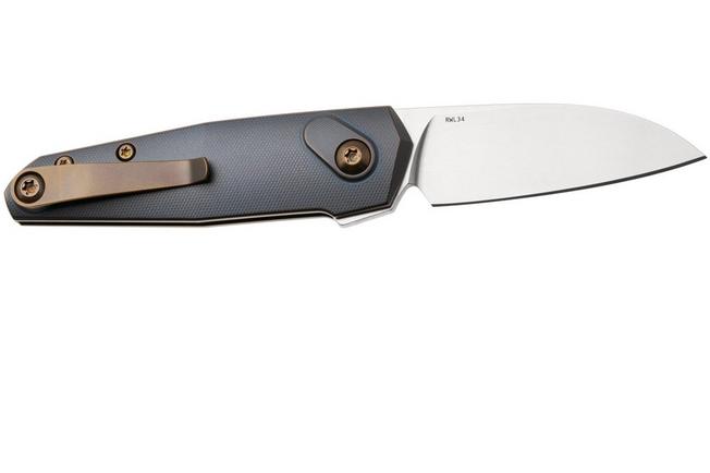 Afbeelding voor Ansø of Denmark Aros 2.0, ARO-KOB-AMB-TI, Stonewashed RWL34, Kobolt Titanium, Amber Hardware, Titanium Backspacer, zakmes, Jens Ansø design