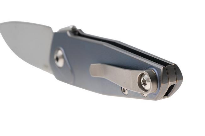 Image pour Ansø of Denmark Aros 2.0, ARO-KOB-SAT-TI, Stonewashed RWL34, Kobolt Titanium, Satin Hardware, Titanium Backspacer, couteau de poche, Jens Ansø design