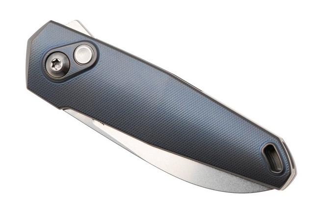Image pour Ansø of Denmark Aros 2.0, ARO-KOB-SAT-TI, Stonewashed RWL34, Kobolt Titanium, Satin Hardware, Titanium Backspacer, couteau de poche, Jens Ansø design