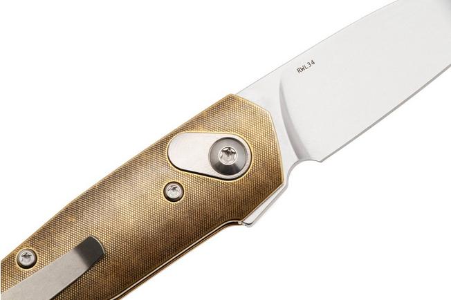 Afbeelding voor Ansø of Denmark Aros AROS-BR-ST, Stonewashed RWL34, Brass zakmes, Jens Ansø design