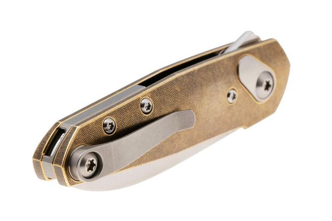 Afbeelding voor Ansø of Denmark Aros AROS-BR-ST, Stonewashed RWL34, Brass zakmes, Jens Ansø design