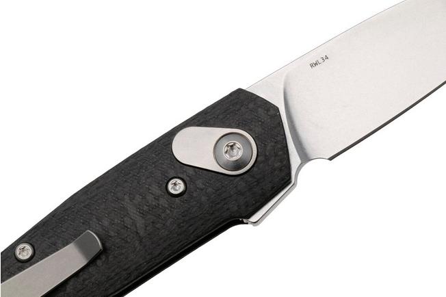 Afbeelding voor Ansø of Denmark Aros AROS-CF, Stonewashed RWL34, Black Carbon Fiber zakmes, Jens Ansø design