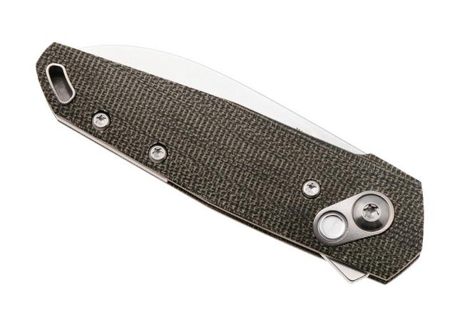 Afbeelding voor Ansø of Denmark Aros AROS-GM, Stonewashed RWL34, Green Micarta zakmes, Jens Ansø design
