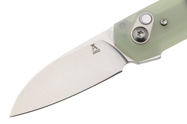 Afbeelding voor Ansø of Denmark Aros AROS-JD, Stonewashed RWL34, Jade G10 zakmes, Jens Ansø design