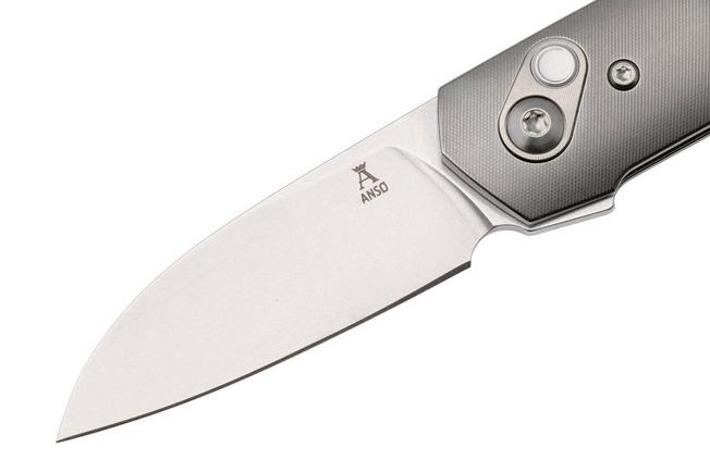 Afbeelding voor Ansø of Denmark Aros AROS-TI, Stonewashed RWL34, Grey Titanium zakmes, Jens Ansø design