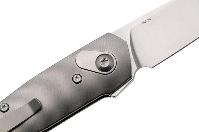 Afbeelding voor Ansø of Denmark Aros AROS-TI, Stonewashed RWL34, Grey Titanium zakmes, Jens Ansø design