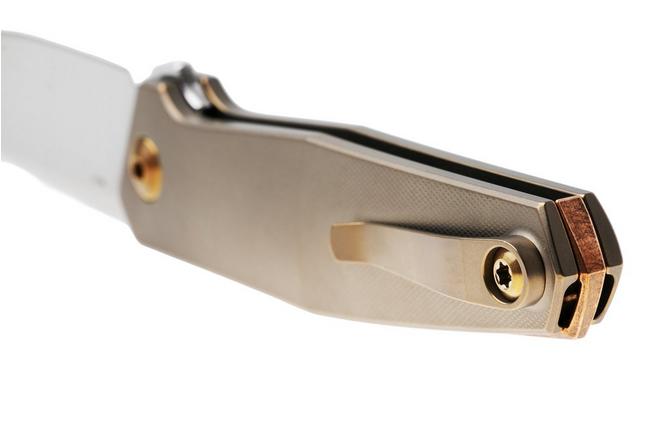 Afbeelding voor Ansø of Denmark Toko TOK-AMB-AMB-BRZ, Stonewashed RWL34, Amber Titanium, Amber Hardware, Bronze Backspacer, zakmes, Jens Ansø design