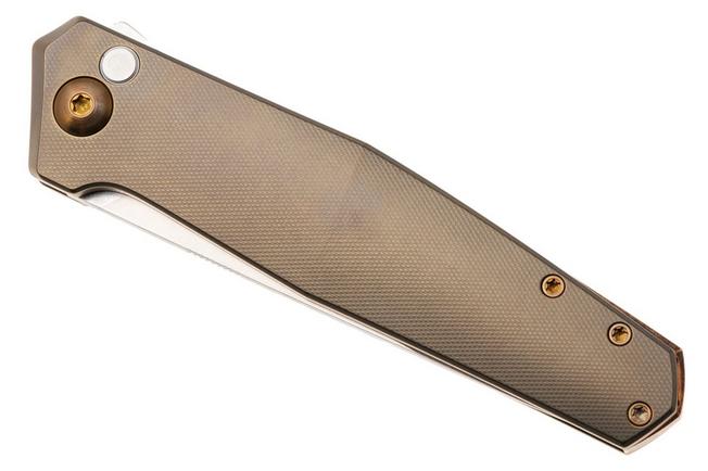 Afbeelding voor Ansø of Denmark Toko TOK-AMB-AMB-BRZ, Stonewashed RWL34, Amber Titanium, Amber Hardware, Bronze Backspacer, zakmes, Jens Ansø design