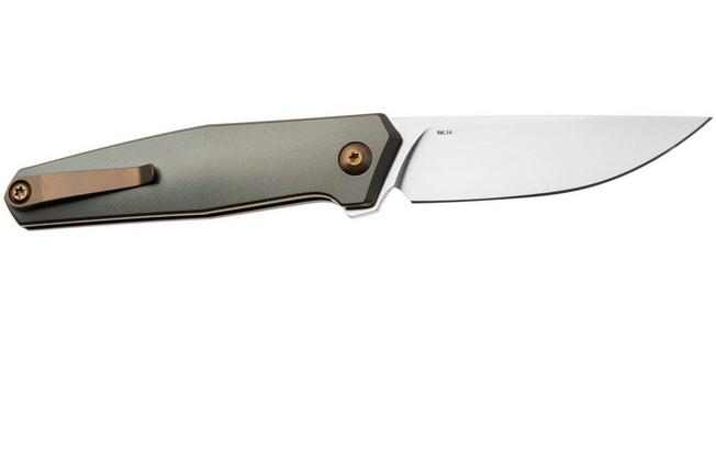 Afbeelding voor Ansø of Denmark Toko TOK-CUP-AMB-ZIR, Stonewashed RWL34, Cuprum Titanium, Amber Hardware, Zirconium Backspacer, zakmes, Jens Ansø design