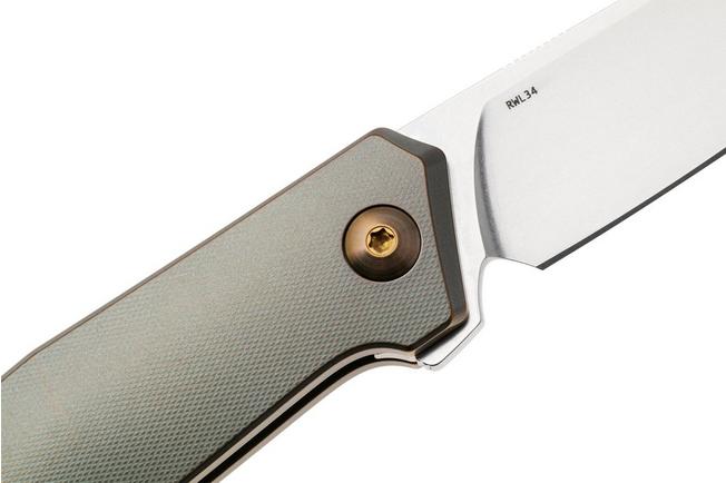 Afbeelding voor Ansø of Denmark Toko TOK-CUP-AMB-ZIR, Stonewashed RWL34, Cuprum Titanium, Amber Hardware, Zirconium Backspacer, zakmes, Jens Ansø design