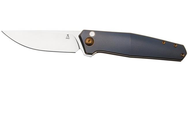 Afbeelding voor Ansø of Denmark Toko TOK-KOB-AMB-BRZ, Stonewashed RWL34, Kobolt Titanium, Amber Hardware, Bronze Backspacer, zakmes, Jens Ansø design