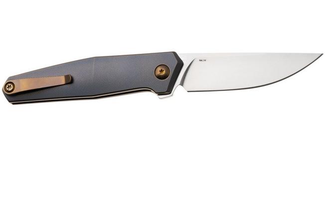 Afbeelding voor Ansø of Denmark Toko TOK-KOB-AMB-BRZ, Stonewashed RWL34, Kobolt Titanium, Amber Hardware, Bronze Backspacer, zakmes, Jens Ansø design