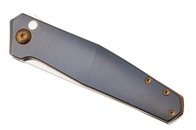 Afbeelding voor Ansø of Denmark Toko TOK-KOB-AMB-BRZ, Stonewashed RWL34, Kobolt Titanium, Amber Hardware, Bronze Backspacer, zakmes, Jens Ansø design
