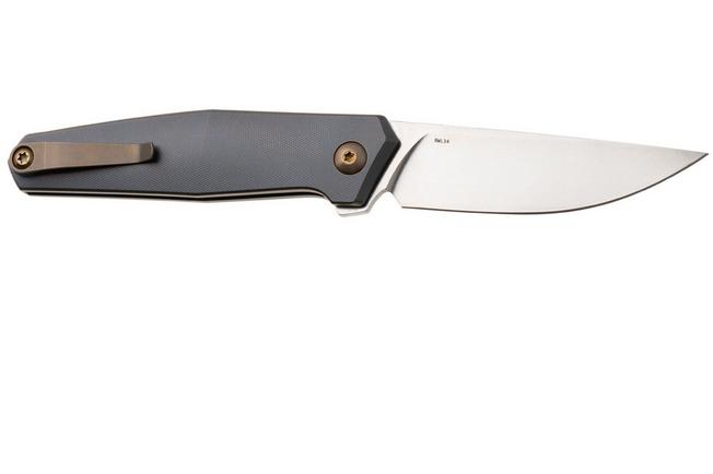 Image for Ansø of Denmark Toko TOK-KOB-AMB-TI, Stonewashed RWL34, Kobolt Titanium, Amber Hardware, Titanium Backspacer, pocket knife, Jens Ansø design