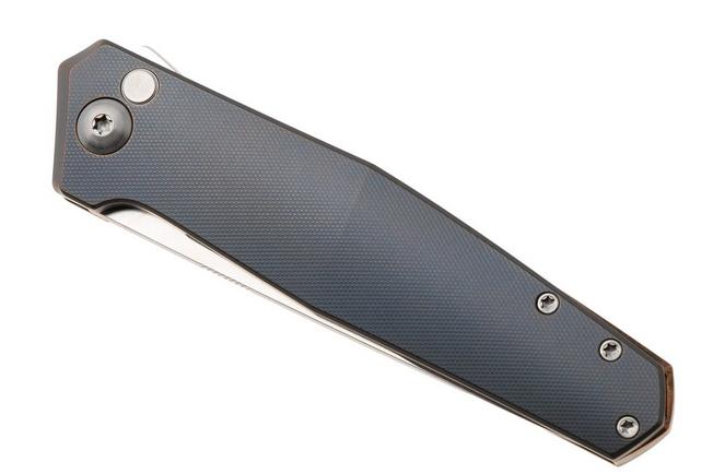 Image for Ansø of Denmark Toko TOK-KOB-SAT-BRZ, Stonewashed RWL34, Kobolt Titanium, Satin Hardware, Bronze Backspacer, pocket knife, Jens Ansø design