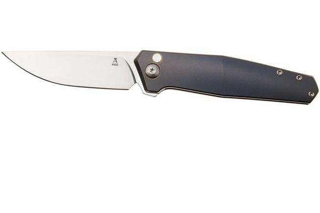 Afbeelding voor Ansø of Denmark Toko TOK-KOB-SAT-TI, Stonewashed RWL34, Kobolt Titanium, Satin Hardware, Titanium Backspacer, zakmes, Jens Ansø design