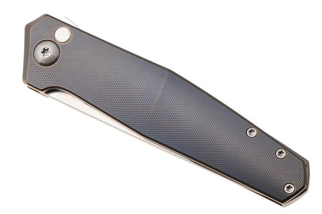 Afbeelding voor Ansø of Denmark Toko TOK-KOB-SAT-TI, Stonewashed RWL34, Kobolt Titanium, Satin Hardware, Titanium Backspacer, zakmes, Jens Ansø design