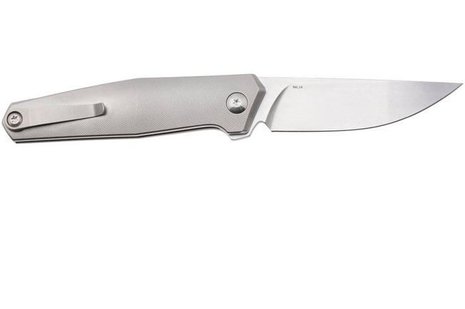 Afbeelding voor Ansø of Denmark Toko TOKO-GR-ST, Stonewashed RWL34, Grey Titanium zakmes, Jens Ansø design
