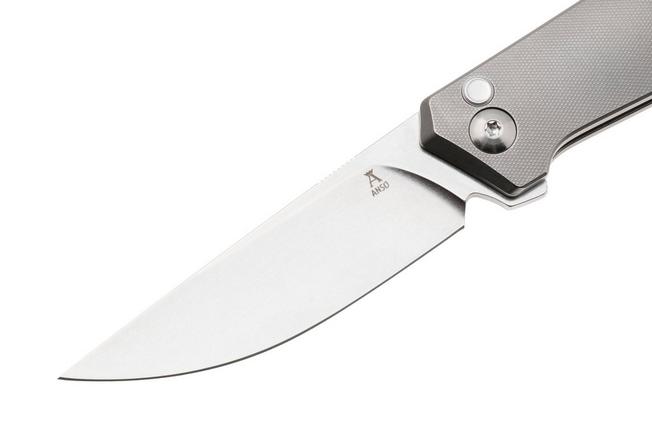 Afbeelding voor Ansø of Denmark Toko TOKO-GR-ST, Stonewashed RWL34, Grey Titanium zakmes, Jens Ansø design