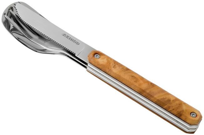 Imagen para Akinod Straight Magnetic 12H34 Olive Wood, cubiertos de exterior