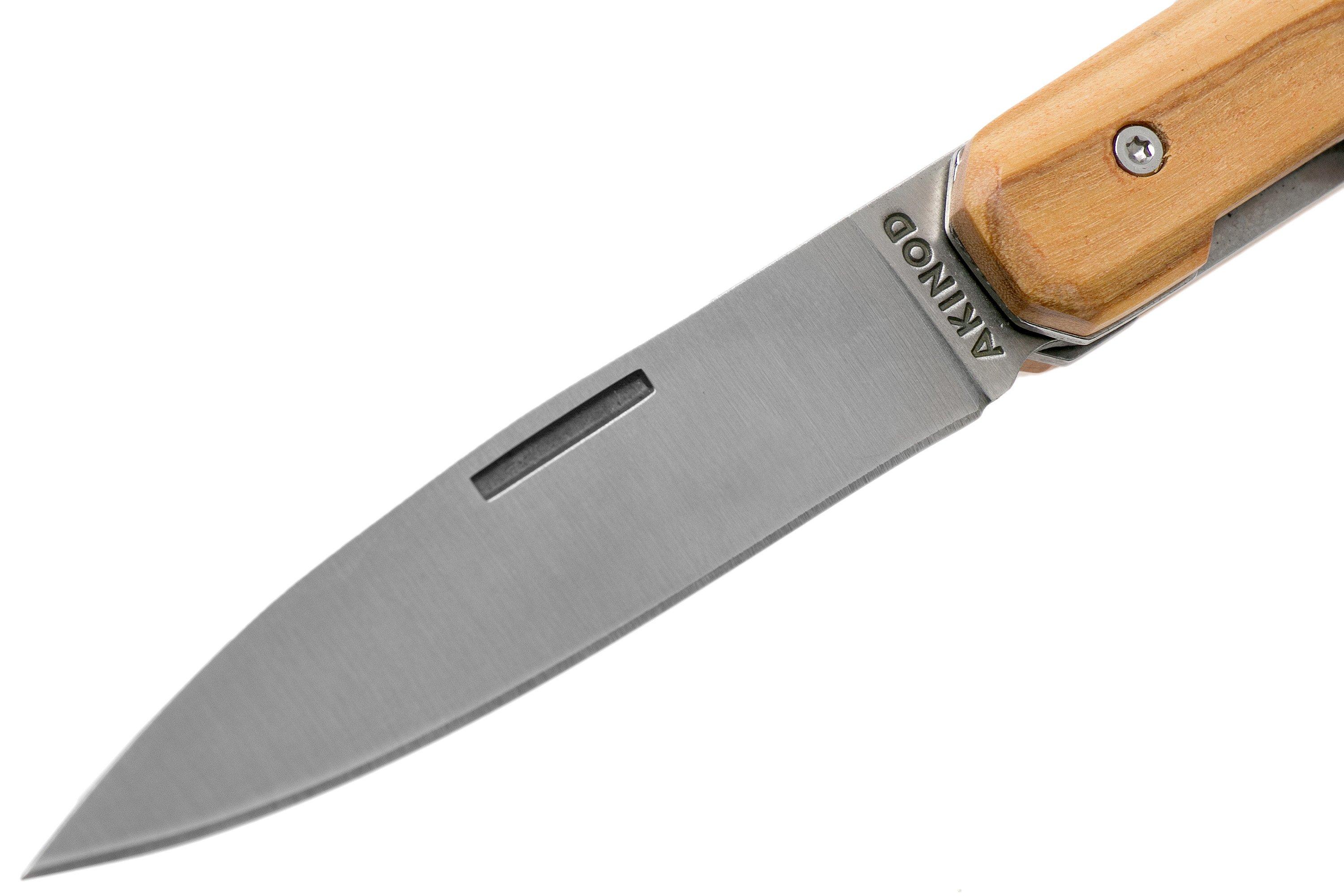 Akinod Utility Folding Knife 18H07 Olive Wood, coltello gentleman