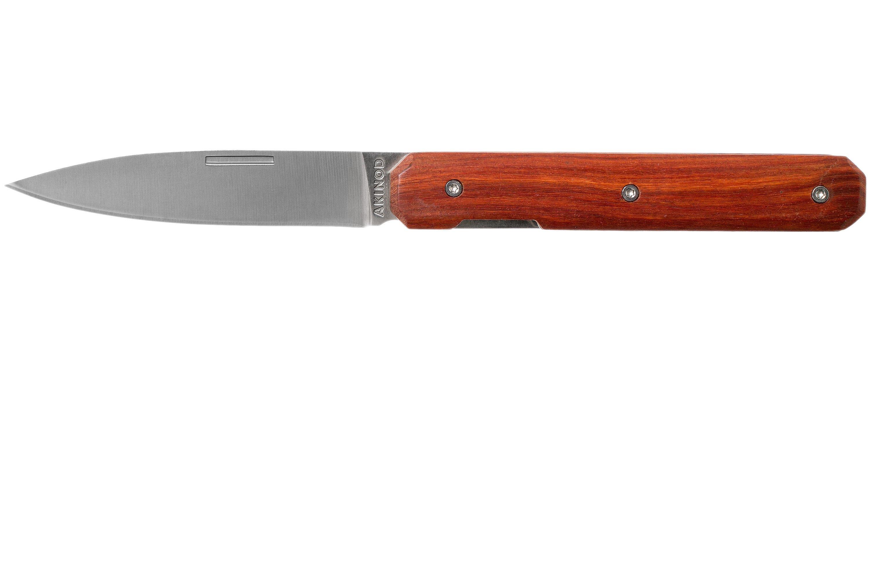 Akinod Utility Folding Knife 18H07 Coral Wood, gentleman's knife Advantageously shopping at
