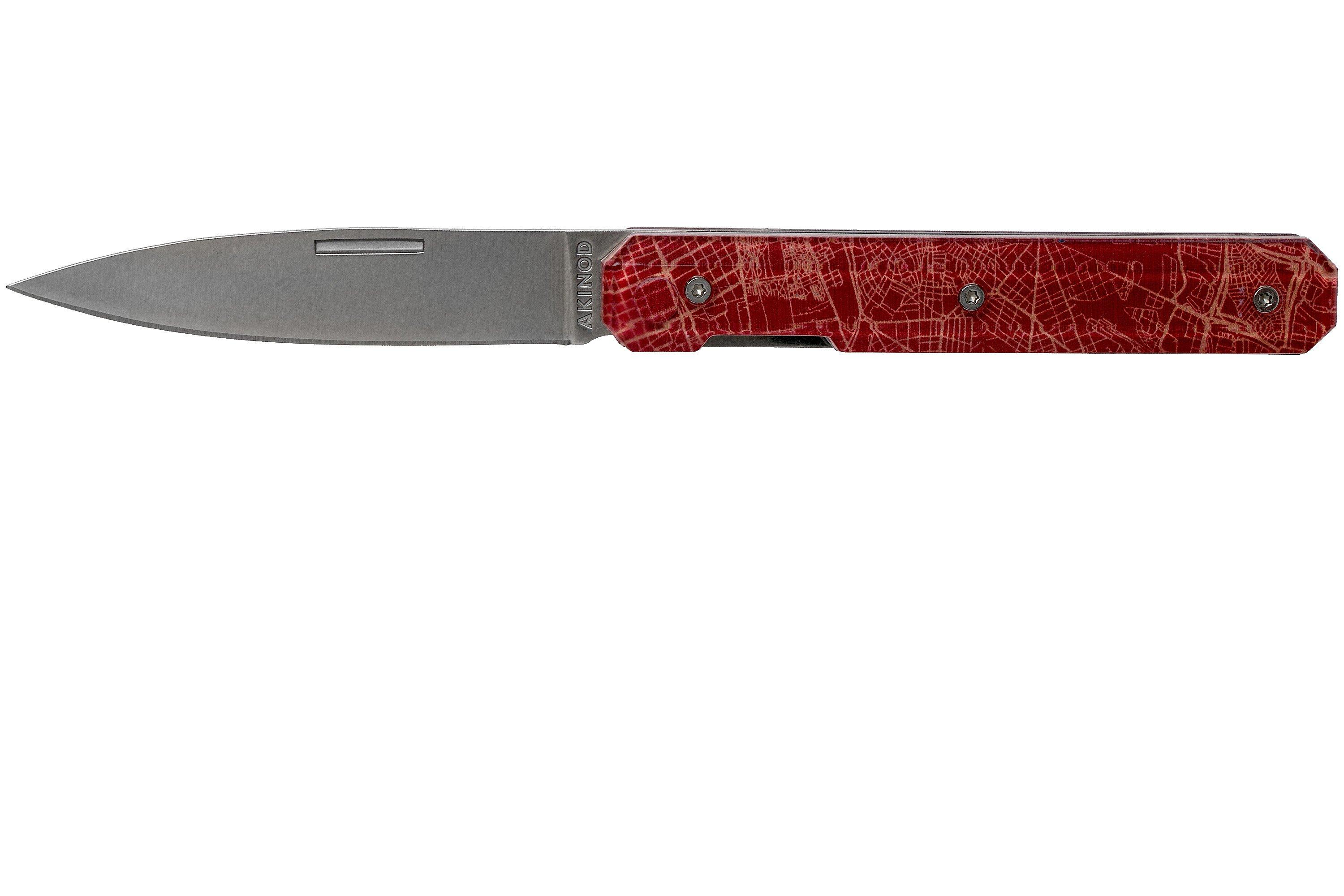 Akinod Utility Folding Knife 18H07 Downtown Red, gentleman's knife Advantageously shopping at