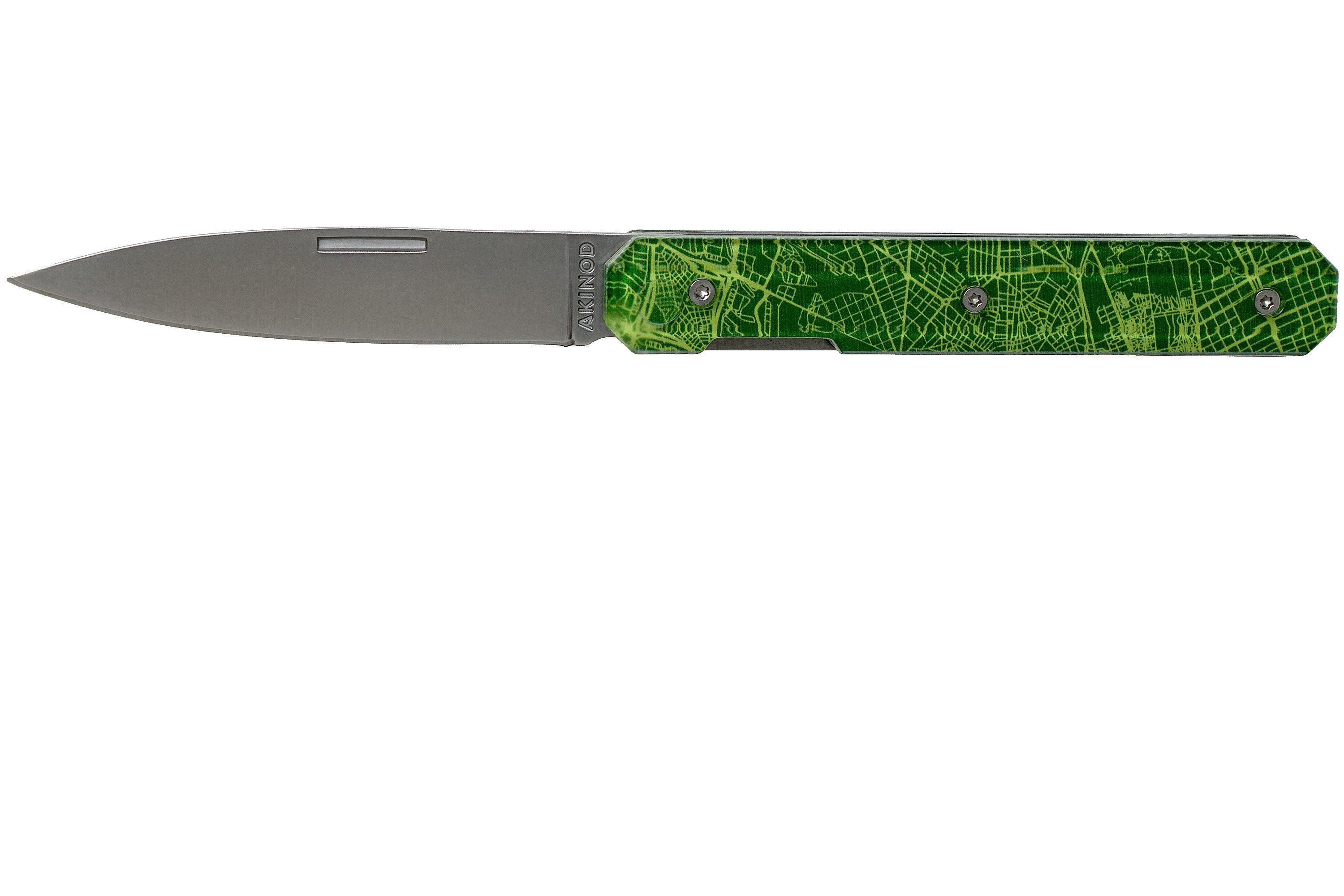 Akinod Utility Folding Knife 18H07 Downtown Green, gentleman's knife Advantageously shopping