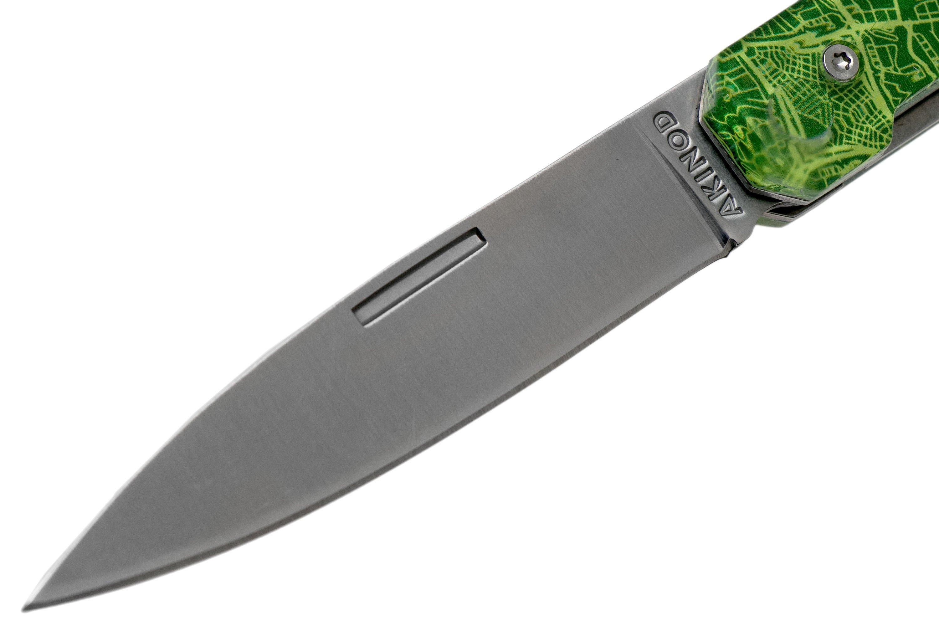 Akinod Utility Folding Knife 18H07 Downtown Green, gentleman's knife Advantageously shopping
