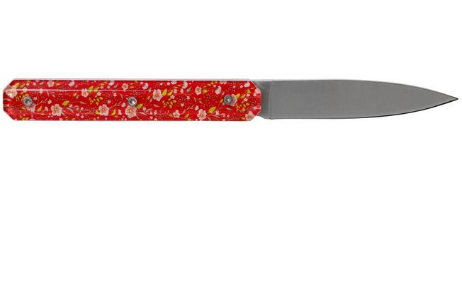 Imagen para Akinod Utility Folding Knife 18H07 Red Helianthemum, cuchillo de caballero