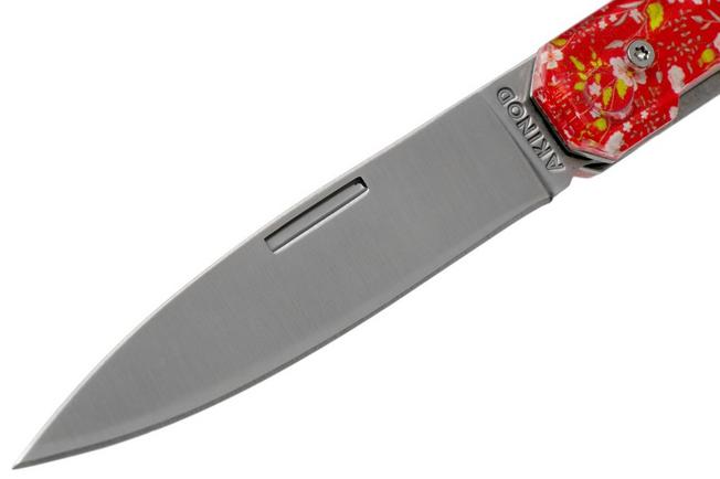 Imagen para Akinod Utility Folding Knife 18H07 Red Helianthemum, cuchillo de caballero