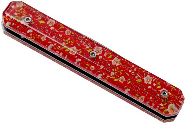 Imagen para Akinod Utility Folding Knife 18H07 Red Helianthemum, cuchillo de caballero