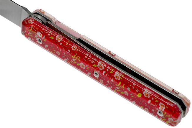 Imagen para Akinod Utility Folding Knife 18H07 Red Helianthemum, cuchillo de caballero