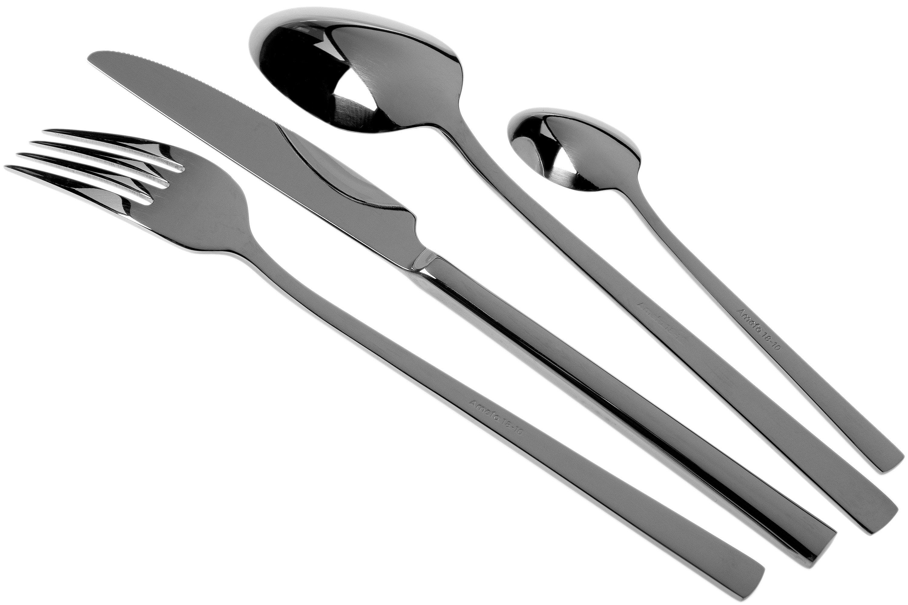 Amefa Metropole Tafelmesser-Set – 12 Stück Aus 18/10 Edelstahl – Länge 21 Cm, Spülmaschinengeeignet
